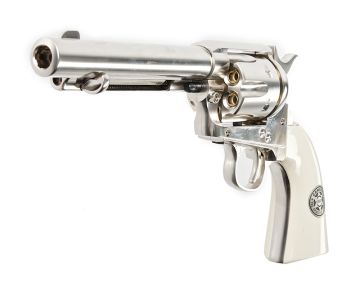 Umarex Revolver SAA .45 CO2 Metal (6mm, Nickel Pearl) - Cowboy Police Version (by WinGun) 0