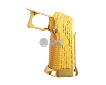 Gunsmith Bros Aluminum Grip (Limcat Style) for Tokyo Marui Hi-Capa GBB Series - Gold 0