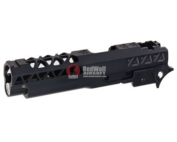 Gunsmith Bros Triangle Slide Set (Small R Cut w/ Frame & Guide Rod) for Tokyo Marui Hi-Capa GBB Series - Black 0