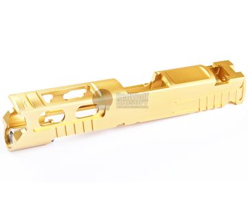 Gunsmith Bros CNC Aluminum Ultra Cut 4.3 Single Slide w/Sight(Tokyo Marui Hi-Capa 4.3 GBB Pistol)Gold 0