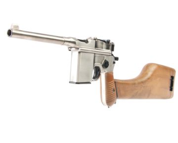WE Mauser M712 Green Gas Airsoft Pistol - Silver 0