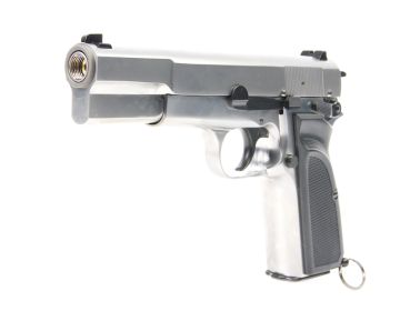 WE Browning Hi-Power MK3 Green Gas Airsoft Pistol  - Silver 0
