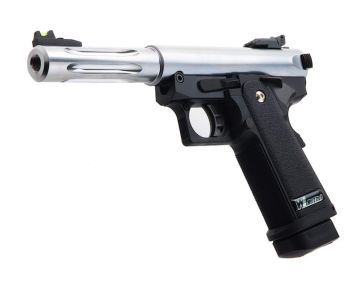 WE Tech Hi Capa 5.1 Galaxy Premium S Green Gas Airsoft Pistol - Slide R Frame - Silver 0