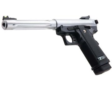 WE Tech Hi Capa 5.1 Galaxy Premium L Green Gas Airsoft Pistol - Slide R Frame - Silver 0