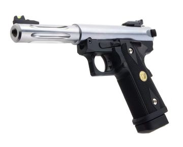 WE Tech Hi Capa 5.1 Galaxy Premium S Green Gas Airsoft Pistol - Slide K Frame - Silver 0