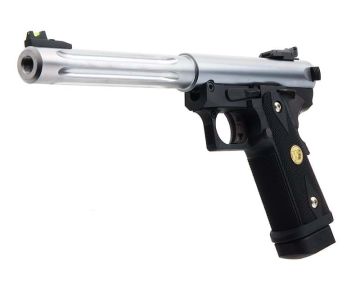 WE Tech Hi Capa 5.1 Galaxy Premium L Green Gas Airsoft Pistol - Slide K Frame - Silver 0