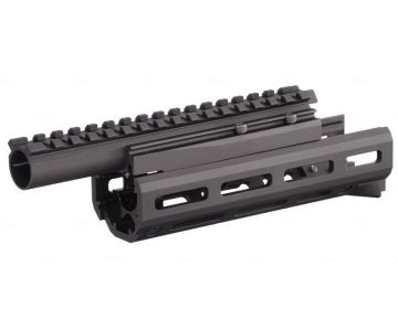 Hephaestus Tokyo Marui AK GBBR Handguard Set (6.5 inch M-Lok) w/Railed Gas Tube (Type III Hard-coat Anodized) 0