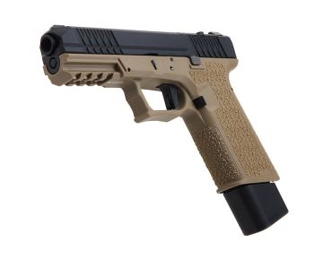 JDG P80 PFS9 RMR Cut Green Gas Airsoft Pistol (Licensed by Polymer 80) - FDE 0