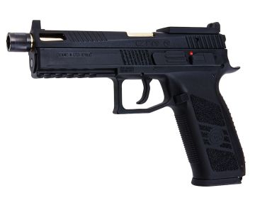KJ Works P-09 Green Gas Airsoft Pistol (Optics Ready) - Black (Threaded Outer Barrel) 0