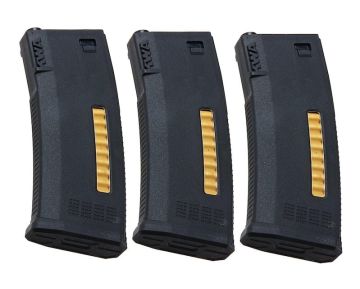 KWA MS120 Airsoft AEG Mid Cap Magazine (3pcs/Set) - Black 0