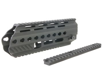 Angry Gun L85A3 Conversion Kit for ICS AEG Version (w/ Rail System, Top Rail, Gas Block & Gas Piston)-BK 0
