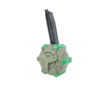 WE Hi Capa Green Gas Magazine (350 rounds Drum Magazine, Compatible w/ AW/WE/Tokyo) - OD 0