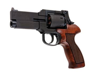 Marushin Mateba Gas Revolver 4 inch - Black (Heavyweight Wood Grip Version) 0