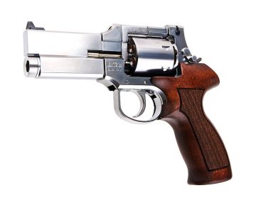 Marushin Mateba Gas Revolver 4 inch - Silver (Heavyweight Wood Grip Version) 0
