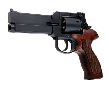 Marushin Mateba Gas Revolver 5 inch - Matt Black (Heavyweight Wood Grip Version) 0