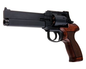 Marushin Mateba Gas Revolver 6 inch - Matt Black (Wood Grip Version) 0