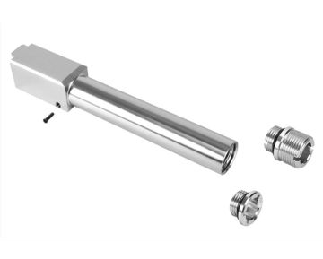 Nine Ball VFC Glock 17 Gen 4 GBB Airsoft Non-Recoil 2 Way Outer Barrel w/ 14mm CCW Adapter - Silver 0