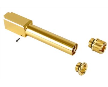 Nine Ball VFC Glock 19x GBB Airsoft Non-Recoil 2 Way Outer Barrel w/ 14mm CCW Adapter - Gold 0