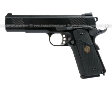 WE MEU 1911 with Pro-Grips Green Gas Airsoft Pistol - Black 0