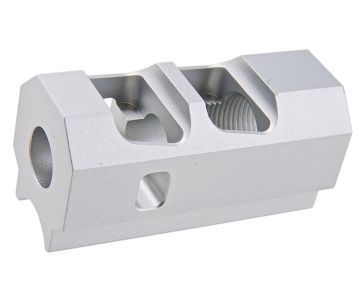 Revanchist Airsoft Tokyo Marui Hi Capa GBB Compensator (INF Style, 14mm CCW) - Silver 0