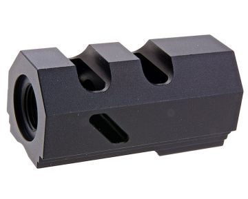 Revanchist Airsoft Tokyo Marui Hi Capa GBB Compensator (Dr. Black Style, 14mm CCW) - Black 0