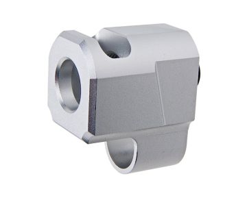 Revanchist Airsoft Hi Capa GBB ST Style Compensator (11mm CW to 14mm CCW, Silver) 0