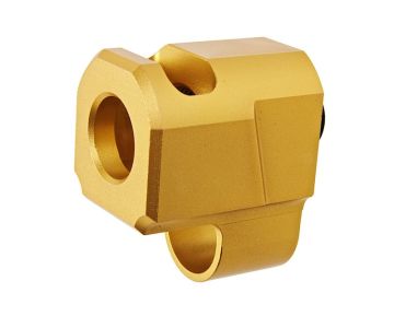 Revanchist Airsoft Hi Capa GBB ST Style Compensator (11mm CW to 14mm CCW, Gold) 0