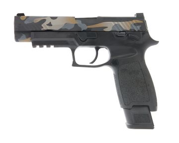 RWC SIG AIR P320 M17 6mm GBB Airsoft Pistol (Cerakote Autumn Dazzle Pattern Slide & Black Frame) 0