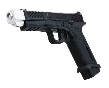 RWC Agency Arms EXA Green Gas Airsoft Pistol - (Stainless Steel Barrel w/ 417 Compensator - Silver) 0
