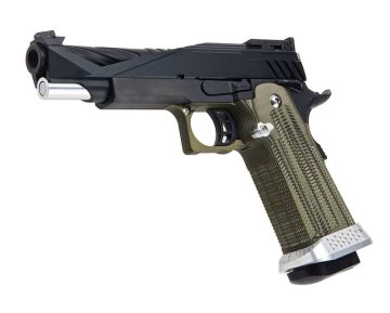 RWC GIGA Hi Capa 5.1 GBB Airsoft Pistol (G10 Grip) - Black Slide / OD GripType 2 0