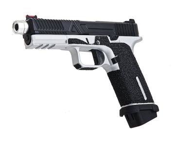 RWA Agency Arms EXA GBB Pistol (Threaded Barrel w/ Custom Stippling Version) - Cerakote Silver 0