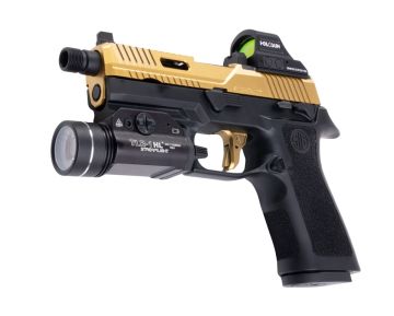RWC Agency Arms SIG Sauer P320 Peacekeeper GBB Gas Airsoft Pistol - Cerakote Gold 1