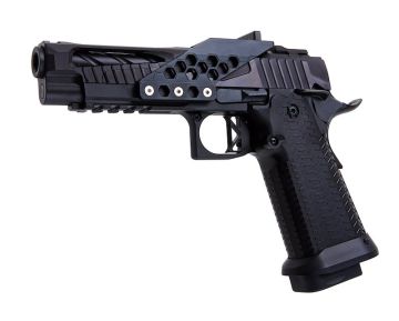 SAVIA Hi-Capa Type 1 Race Gun GBB Airsoft Pistol (CNC Machined, Black) 0
