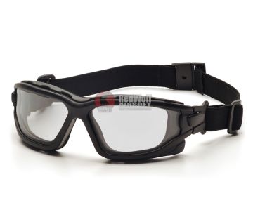Pyramex I-Force Slim Safety Goggle Clear Dual Anti-Fog Lens with Black Temples/Strap 0