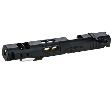 Airsoft Masterpiece Open Slide (S Style DVC) for Tokyo Marui Hi Capa - Black Slide w/ Black Comp (6inch) 0