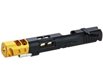 Airsoft Masterpiece Open Slide (S Style DVC) for Tokyo Marui Hi Capa - Black Slide w/ Gold Comp (6inch) 0