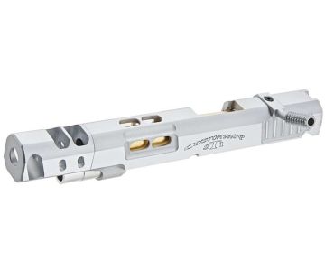Airsoft Masterpiece Open Slide (S Style DVC) for Tokyo Marui Hi Capa -Silver Slide w/ Silver Comp (6inch) 0