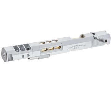 Airsoft Masterpiece Open Slide (S Style DVCl) for Tokyo Marui Hi Capa -Silver Slide w/ Silver Comp(7inch) 0