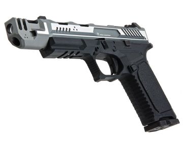 Strike Industries ARK 17 Green Gas Airsoft Pistol with Detachable Compensator (2-Tone SV / GY) 0