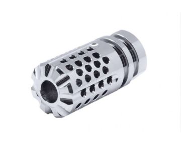 Dytac SLR Synergy Mini Compensator 5.56 (14mm CCW) (Licensed by SLR Rifleworks) - Titanium Silver 0