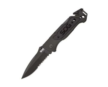 SOG Escape Lockback Pocket Knife - Black (FF25-CP) 0