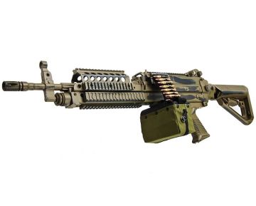 T8 X A&K SP System MK46 MOD0 Airsoft LMG AEG Battleworn Version - FDE 0