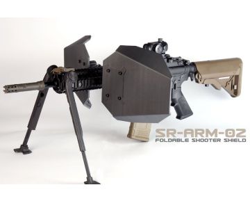 SRU Foldable Shooter Shield for Picatinny Rail Handguard (Include L & R Side) - Black 0
