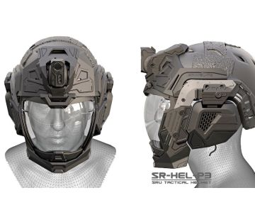 SRU P3 Tactical Helmet Kit (Type III, Black) 0