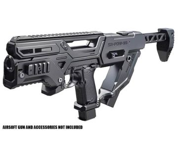 SRU M93R PDW Kit for KWA M93R GBB / Tokyo Marui M93R AEP (Black) 0