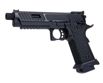 SRC Baby Yaga Hi Capa 5.1 CO2 GBB Airsoft Pistol w/ Threaded Barrel - Black 0