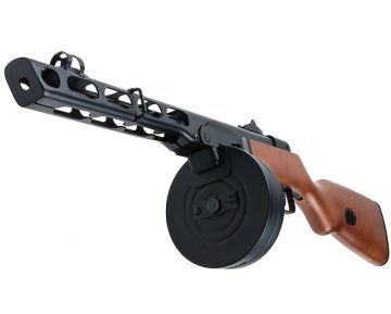 Snow Wolf PPSH 41 AEG Airsoft Classic Rifle (Real Wood) - Black (SW-09W) 0