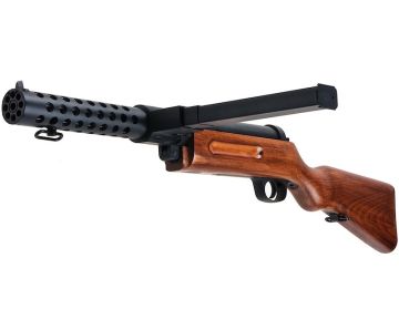 Snow Wolf Metal Bergmann MP-18 SMG Airsoft AEG - Real Wood (SW-021) 0