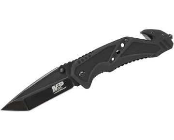 Smith & Wesson M&P Tanto Folding Rescue Knife - Black (SWMP11B) 0