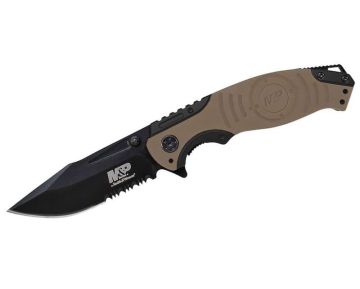 Smith & Wesson M&P Drop Point Folding Knife - FDE(SWMP13GLS) 0